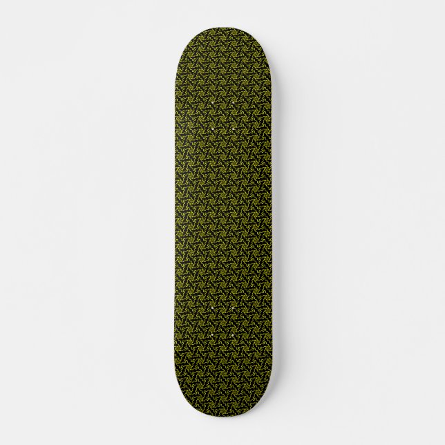 Skateboard Estrella Terrazzo v2 - Negro y amarillo (Anverso )