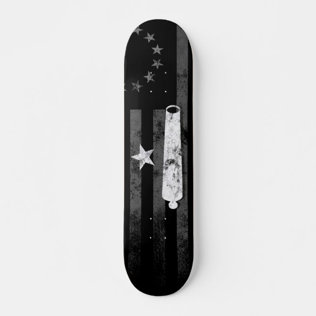 Skateboard Estrella y cañón de la bandera estadounidense de B (Anverso )