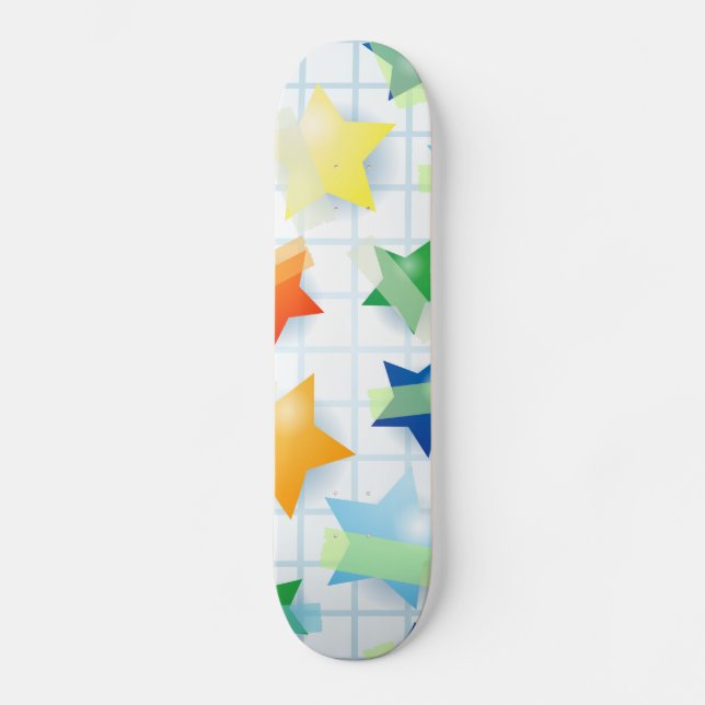Skateboard Estrellas de papel, patín (Anverso)