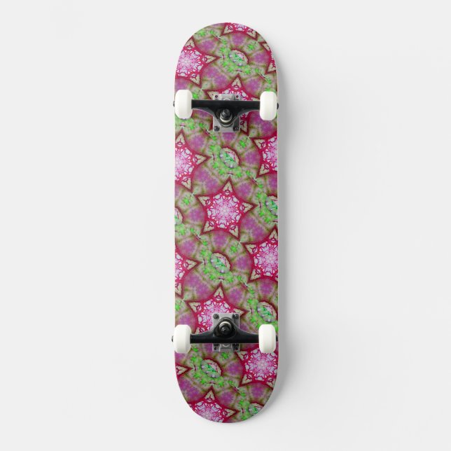 SKATEBOARD ESTRELLAS DE PURPLE AZUL ABSTRACTAS (Anverso)