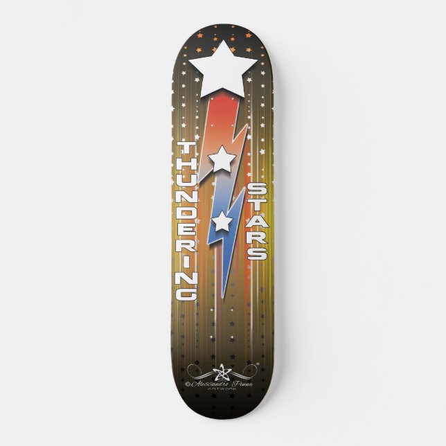 Skateboard Estrellas de trueno (Anverso)