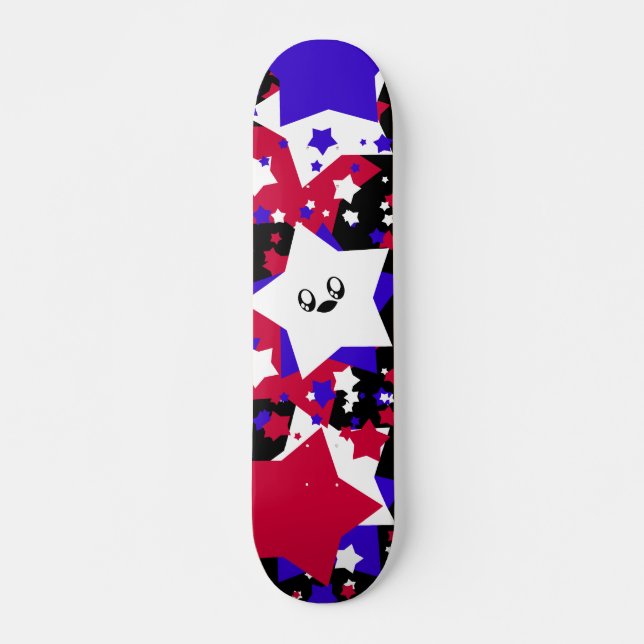 SKATEBOARD ESTRELLAS KAWAII BLAST CÓSMICO (Anverso )