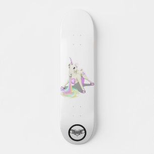 Skateboard Estrellas moradas de unicornio