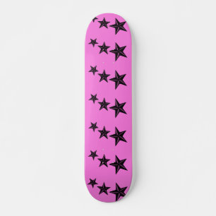 Skateboard Estrellas retro-negras