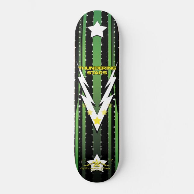 Skateboard Estrellas Truenos 1/6 (Anverso)