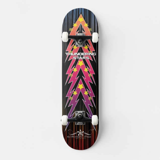 Skateboard Estrellas Truenos 4/6 (Anverso)