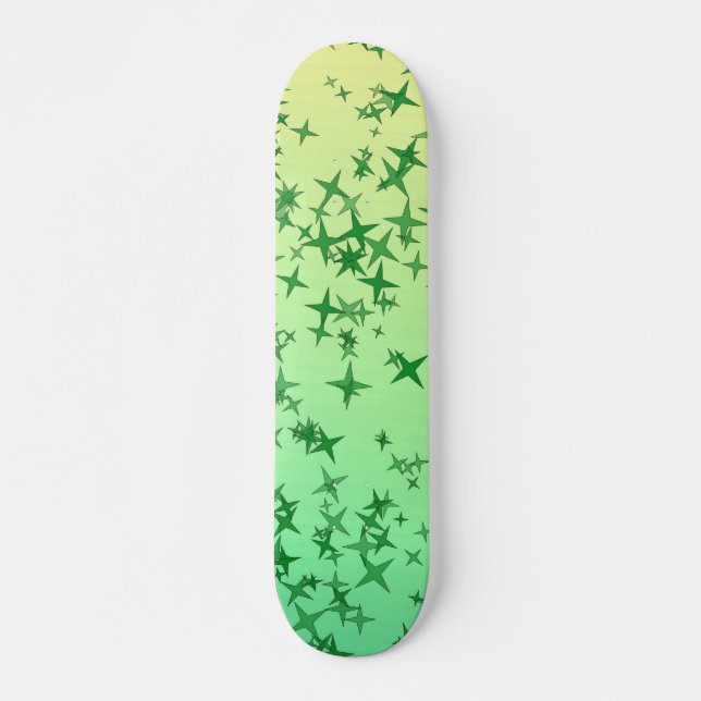 Skateboard Estrellas Verdes (Anverso )