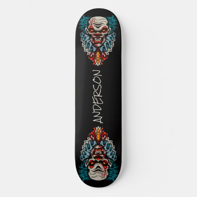 skateboard Evil Scary Clown Terror Halloween (Anverso)