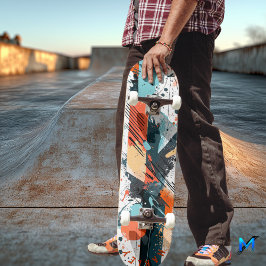 Skateboard Expresionista Abstracto - Arte Moderno Audaz 