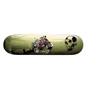 Skateboard Extracto urbano de la motocicleta y de los cráneo
