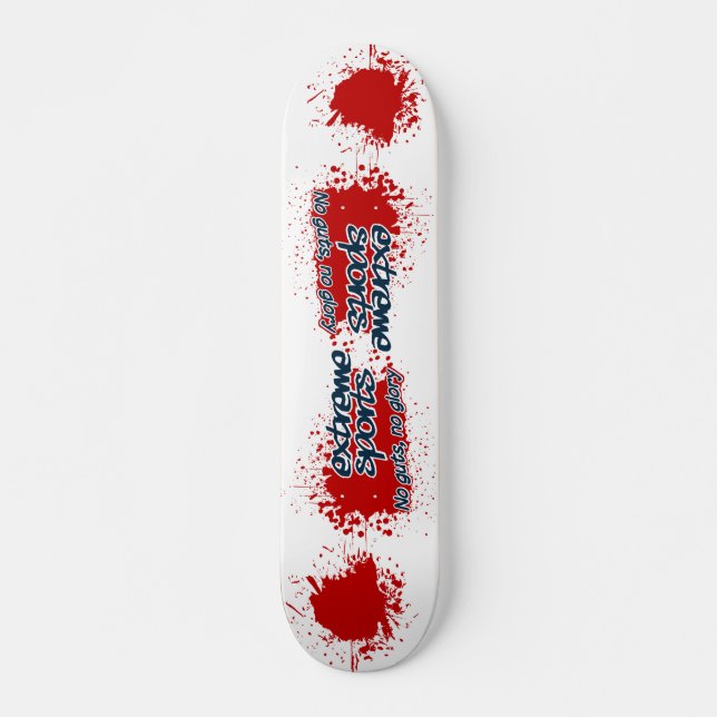 Skateboard Extreme Sports Blood Spatter (Anverso )