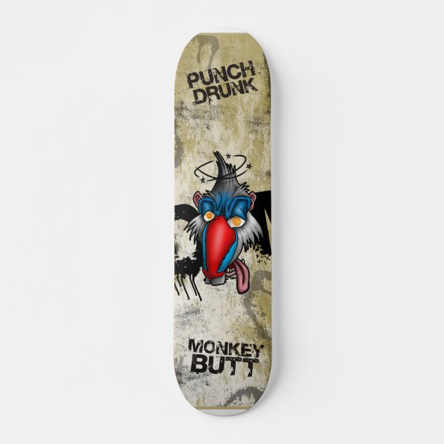 Skateboard Extremo grogui del mono (Anverso )