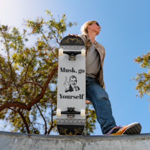 Skateboard F You Musk Trucker Hat