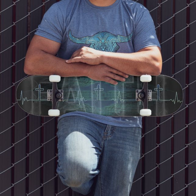 Skateboard Faith Cross Heartbeat (Exterior 3)