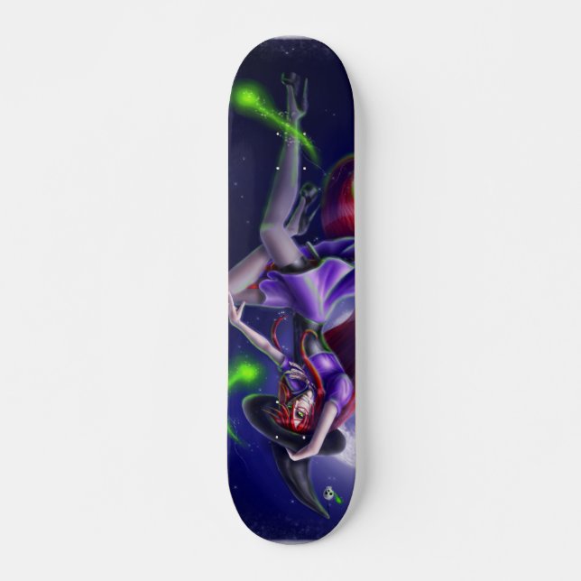 Skateboard Falln Happy Halloween Pumpkin Witch (Anverso )