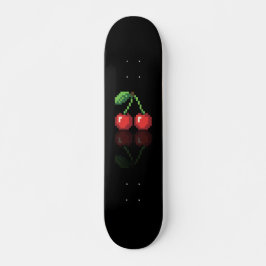 Skateboard fan art Pac-Man pixel cerise noir