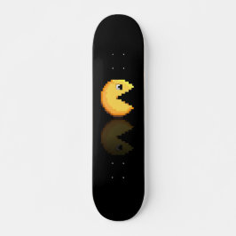 Skateboard fan art Pac-Man tribute jaune noir