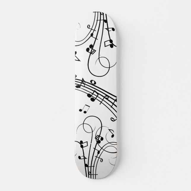 Skateboard Fancy Music Notes (Anverso )