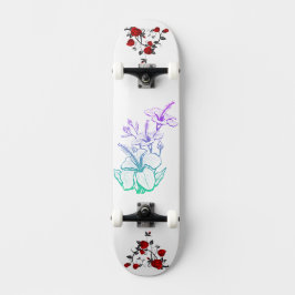 Skateboard Fantasía Adorable Flowers Picture