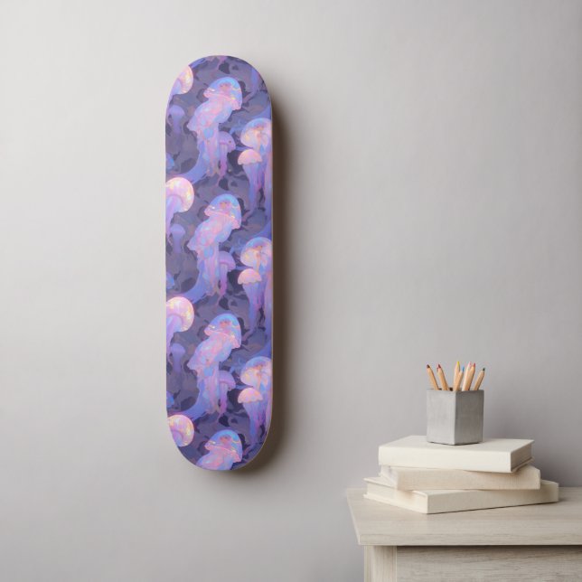 Skateboard Fantasía Anime Miyazaki Estilo Jellyfish Art (Arte de la pared)