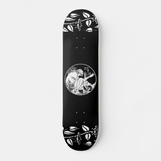 Skateboard Fantasía Art Nouveau de Merlin (Anverso)