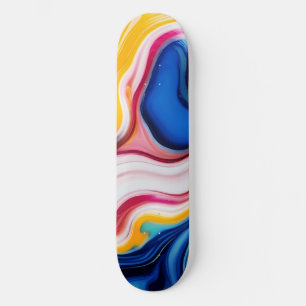 Skateboard Fantasía blanca rosa rosa azul trendy