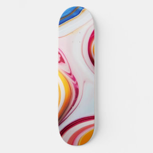 Skateboard Fantasía blanca rosa rosa azul trendy