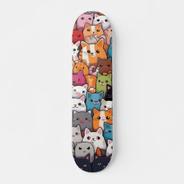 Skateboard Fantasía felina: Cute Anime Gats Galore