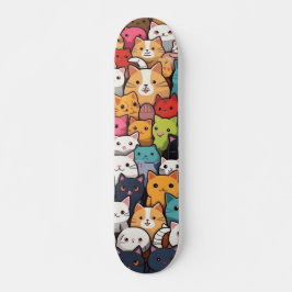 Skateboard Fantasía felina: Cute Anime Gats Galore