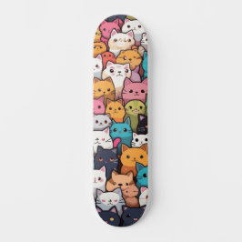 Skateboard Fantasía felina: Cute Anime Gats Galore