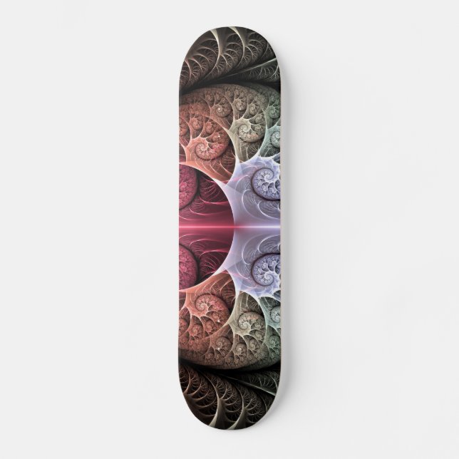 Skateboard Fantasía irreal abstracta arte fractal (Anverso)