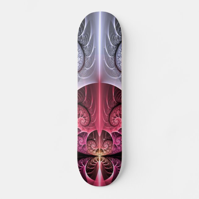 Skateboard Fantasía irreal abstracta arte fractal (Anverso)