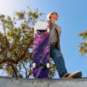 Skateboard Fantasía Mística Ametista Crystal Dragon Bestia