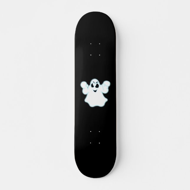 Skateboard Fantasma brillante de Halloween (Anverso )