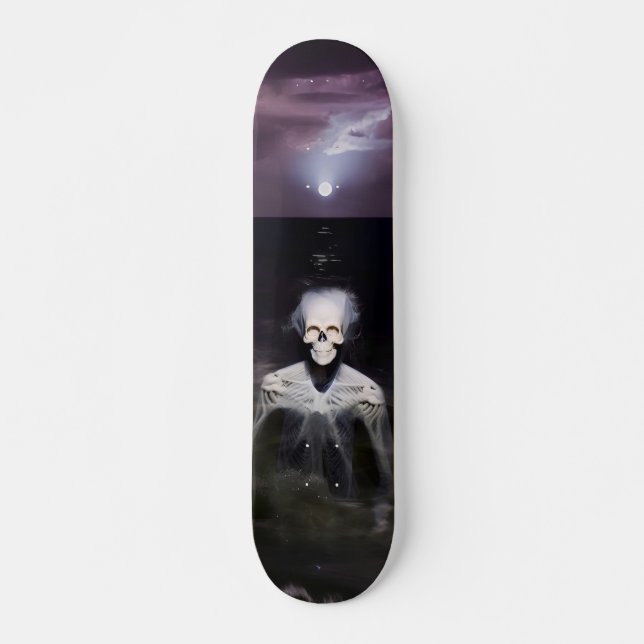 Skateboard Fantasma en el mar - Pintura de petróleo (Anverso )