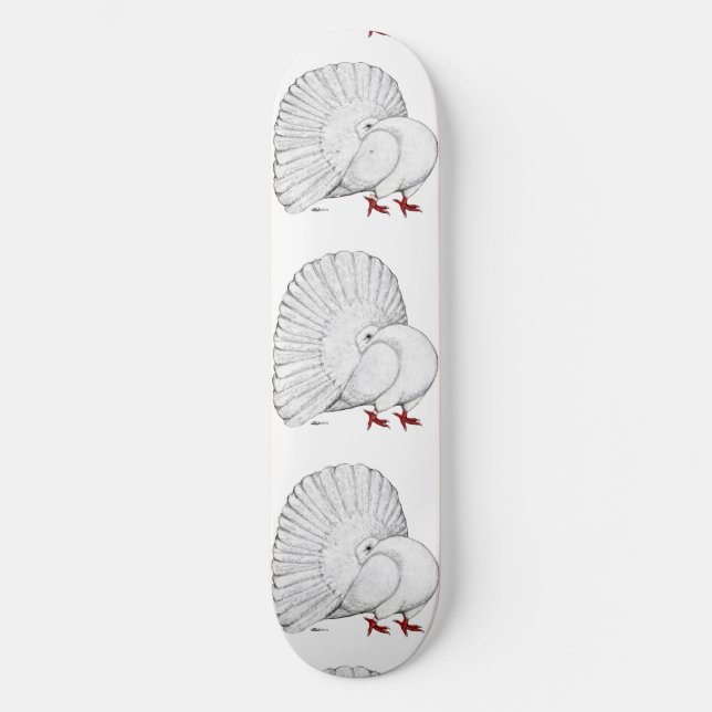 Skateboard Fantasma Pigeon White (Anverso)