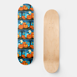 Skateboard Fantasmas, calabazas, murciélagos