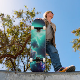 Skateboard Fantastic Nebula Abstract Space 8