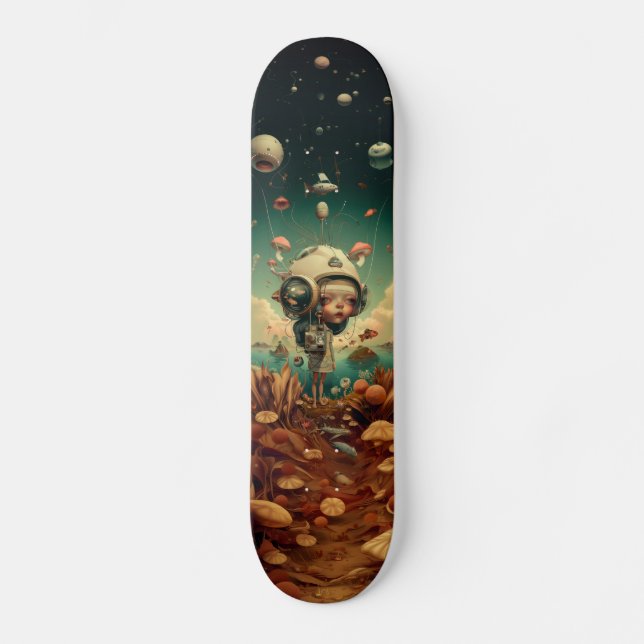 Skateboard Fantasy wall art skateboard.  (Anverso)