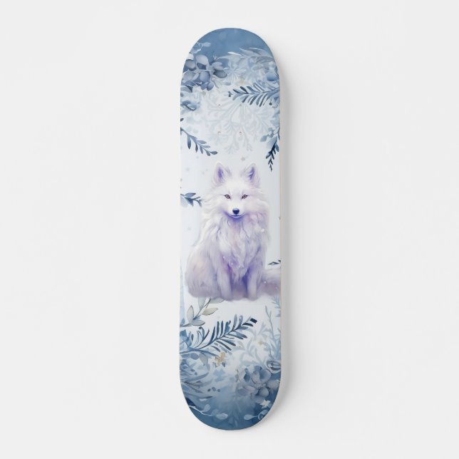 Skateboard Fantasy Winter White Fox Skate Deck (Anverso )