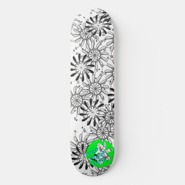 Skateboard Favorable DOS de Pinflower del diseño de Voca (Anverso)