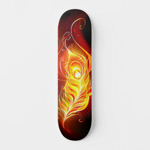 Skateboard Feather Peacock