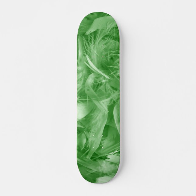 Skateboard Feathers verdes (Anverso )