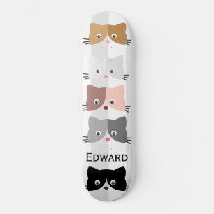 Skateboard Felices gatitos curiosos