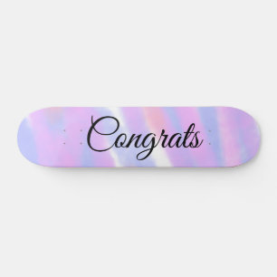 Skateboard Felicitaciones mínimas simples agregue su texto no