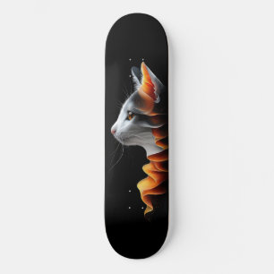 Skateboard Feline Elegance