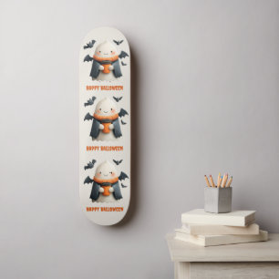 Skateboard Feliz diseño fantasma de Halloween