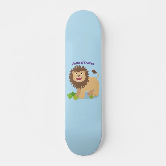 Skateboard Feliz ilustracion personalizado ruidoso (Anverso )