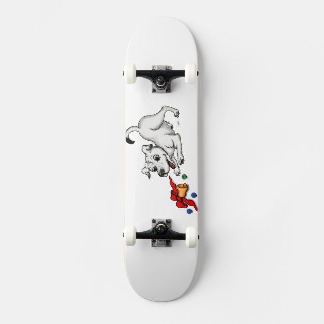 Skateboard ¡Feliz Navidad! Cachorro con bell y ball (Anverso)