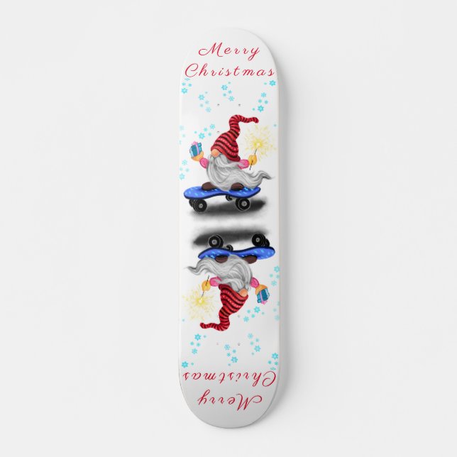 Skateboard Feliz Navidad - Feliz Regalo de Esquí con Regalos (Anverso )